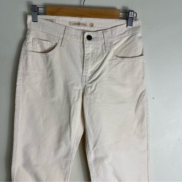 Levi's Premium MIDDY CORDUROY BOOTCUT WOMEN'S PANTS In White Smoke Size 25 - Picture 8 of 16